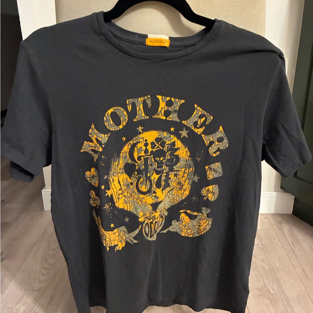 MOTHER Charcoal and Mustard Graphic Tee
